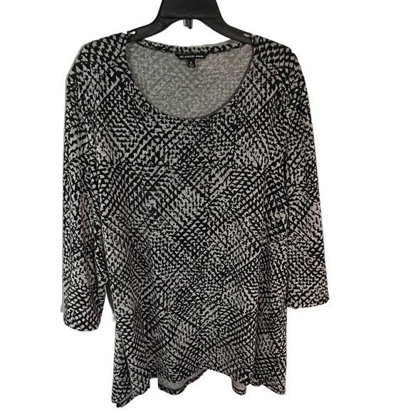 Zac & Rachel Woman 3/4 length Sleeve Plus Size Pullover Tunic Top - Picture 1 of 5